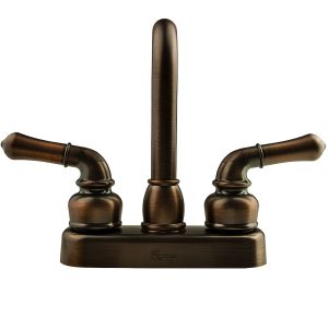 Dura Faucet Faucet, Classical Series, Used for Bar, Single Piece 4 Inch Bar Deck Mount, 6 Inch Hi-Arc Spout, 2 Teapot Classical Handle – DF-PB150C-ORB
