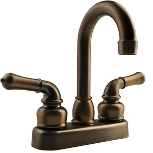Dura Faucet Faucet, Classical Series, Used for Bar, Single Piece 4 Inch Bar Deck Mount, 6 Inch Hi-Arc Spout, 2 Teapot Classical Handle – DF-PB150C-ORB