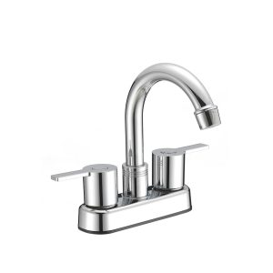 Dura Faucet Faucet, Used for Bar, Single Piece Deck Mount, Mid Arc Spout, Lever Type/ 2 Handle, Chrome/ Brass – DF-PB155M-CP