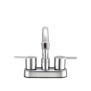 Dura Faucet Faucet, Used for Bar, Single Piece Deck Mount, Mid Arc Spout, Lever Type/ 2 Handle, Chrome/ Brass – DF-PB155M-CP