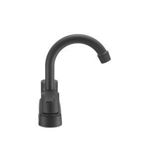 Dura Faucet Faucet, Used for Bar, Single Piece Deck Mount, Mid Arc Spout, Lever Type/ 2 Handle, Matte Black/ Brass – DF-PB155M-MB