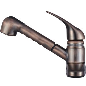 Dura Faucet Faucet, Used for Kitchen, Single Piece 8 Inch Deck Mount, Pull-Out Spout, Single Loop Lever Handle – DF-PK100-ORB