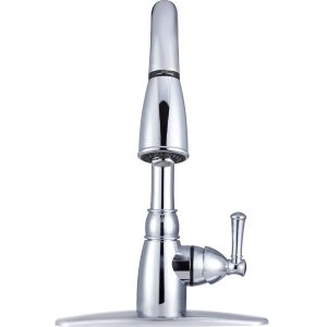 Dura Faucet Faucet, Used for Kitchen, Single Piece 8 Inch Deck Mount, 15 Inch Pull Down Spout, Single Lever Handle – DF-PK160-CP