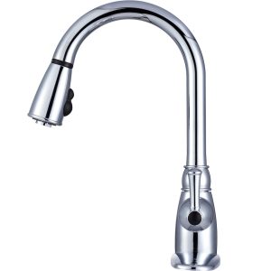 Dura Faucet Faucet, Used for Kitchen, Single Piece 8 Inch Deck Mount, 15 Inch Pull Down Spout, Single Lever Handle – DF-PK160-CP