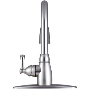 Dura Faucet Faucet, Used for Kitchen, Single Piece 8 Inch Deck Mount, 15 Inch Pull Down Spout, Single Lever Handle – DF-PK160-SN
