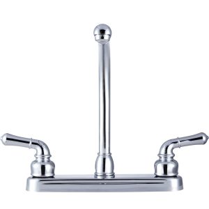 Dura Faucet Faucet, Classical Series, Used for Kitchen, Single Piece 8 Inch Deck Mount, 10 Inch Hi-Rise Classical Spout – DF-PK210C-CP