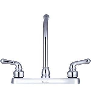 Dura Faucet Faucet, Classical Series, Used for Kitchen, Single Piece 8 Inch Deck Mount, 10 Inch Hi-Rise Classical Spout – DF-PK210C-CP