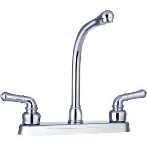 Dura Faucet Faucet, Classical Series, Used for Kitchen, Single Piece 8 Inch Deck Mount, 10 Inch Hi-Rise Classical Spout – DF-PK210C-CP