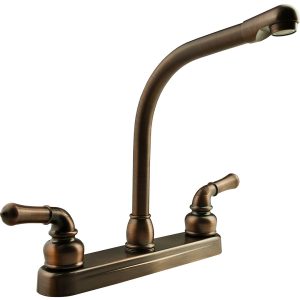 Dura Faucet Faucet, Classical Series, Used for Kitchen, Single Piece 8 Inch Deck Mount, 10 Inch Hi-Rise Classical Spout – DF-PK210C-ORB