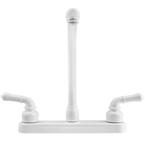Dura Faucet Faucet, Classical Series, Used for Kitchen, Single Piece 8 Inch Deck Mount, 10 Inch Hi-Rise Classical Spout – DF-PK210C-WT