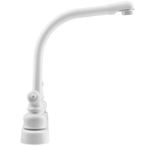 Dura Faucet Faucet, Classical Series, Used for Kitchen, Single Piece 8 Inch Deck Mount, 10 Inch Hi-Rise Classical Spout – DF-PK210C-WT