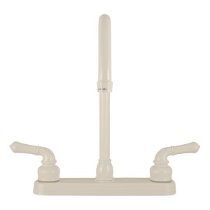 Dura Faucet Faucet, Used for Kitchen, Single Piece 8 Inch Deck Mount, 12 Inch J-Spout, 2 Teapot Classical Handle – DF-PK330HC-BQ