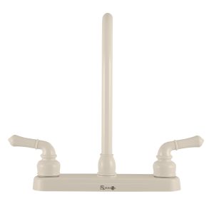 Dura Faucet Faucet, Used for Kitchen, Single Piece 8 Inch Deck Mount, 12 Inch J-Spout, 2 Teapot Classical Handle – DF-PK330HC-BQ