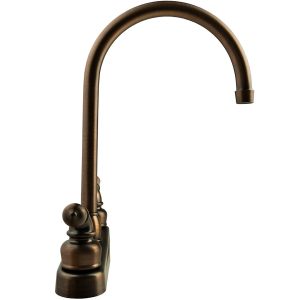 Dura Faucet Faucet, Used for Kitchen, Single Piece 8 Inch Deck Mount, 12 Inch J-Spout, 2 Teapot Classical Handle – DF-PK330HC-ORB