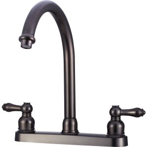 Dura Faucet Faucet, Used for Kitchen, Single Piece 8 Inch Deck Mount, 11-1/2 Inch Hi-Rise Spout, 2 Teapot Designer Handle – DF-PK340L-VB
