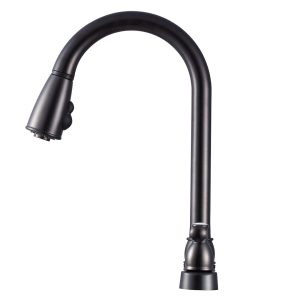 Dura Faucet Faucet, Used for Kitchen, Single Piece 8 Inch Deck Mount, 15 Inch Pull Down Spout, 2 Teapot Designer Handle – DF-PK350L-VB