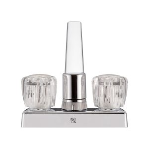 Dura Faucet Faucet, Used for Kitchen/ Bar, 4 Inch, 8 Inch Spout, 2 Clear Acrylic Knob Handle, Chrome Plated, 1-5/8 Inch Mounting Hole – DF-PK640A-CP