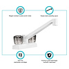 Dura Faucet Faucet, Used for Kitchen/ Bar, 4 Inch, 8 Inch Spout, 2 Smoked Acrylic Knob Handle, White, 1-5/8 Inch Mounting Hole – DF-PK640S-WT