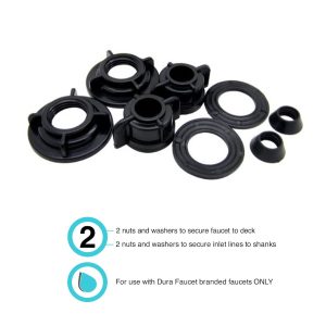 Dura Faucet Faucet Mounting Hardware, Use with Dura Brand Faucets – DF-RK100