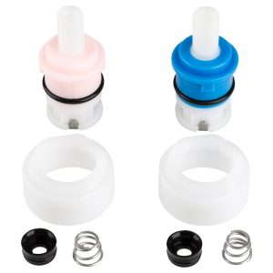Dura Faucet Faucet Stem and Bonnet, Replacement Cartridge for Dura Faucet Plastic Plated Lever Handles, Hot Supply and Cold Supply – DF-RK200