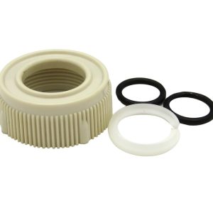Dura Faucet Faucet Spout Nut, Replacement for Dura Faucet Part Number DF-PK210 Hi-Rise Faucets, Tubular Style, Bisque Parchment – DF-RK510-BQ