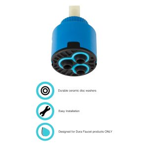 Dura Faucet Faucet Stem and Bonnet, Replacement Cartridge for Dura Faucet, Blue – DF-RK601