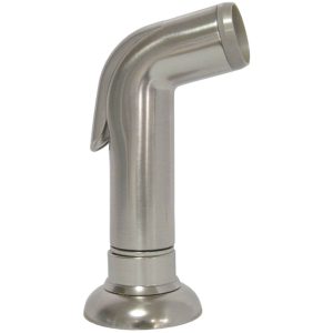 Dura Faucet Faucet Sprayer, Side Mount, Fits 3/4 Inch to 1-3/4 Inch Countertop Holes, 2 Inch Shank Height, Brushed Satin Nickel Plated – DF-RK810-SN