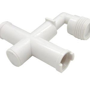 Dura Faucet Shower Head Diverter, Replacement Exterior Diverter Valve, 90 Degree Tee, White – DF-RK910-WT