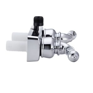 Dura Faucet Shower Control Valve, Classical Series, 2 Valve, Single Piece Wall Mount, Washerless Cartridge Valve – DF-SA100C-CP