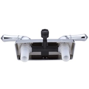 Dura Faucet Shower Control Valve, Classical Series, 2 Valve, Single Piece Wall Mount, Washerless Cartridge Valve – DF-SA100C-CP