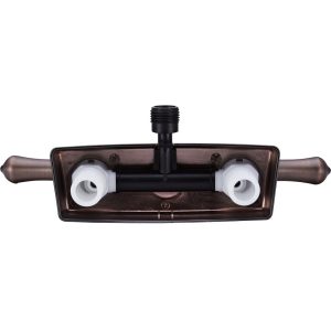 Dura Faucet Shower Control Valve, Classical Series, 2 Valve, Single Piece Wall Mount, Washerless Cartridge Valve – DF-SA100C-ORB