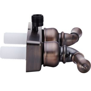 Dura Faucet Shower Control Valve, Classical Series, 2 Valve, Single Piece Wall Mount, Washerless Cartridge Valve – DF-SA100C-ORB