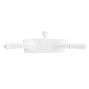 Dura Faucet Shower Control Valve, Classical Series, 2 Valve, Single Piece Wall Mount, Washerless Cartridge Valve – DF-SA100C-WT