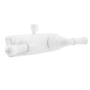 Dura Faucet Shower Control Valve, Classical Series, 2 Valve, Single Piece Wall Mount, Washerless Cartridge Valve – DF-SA100C-WT