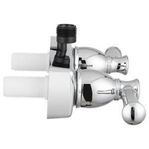 Dura Faucet Shower Control Valve, 2 Valve, Single Piece Wall Mount, Washerless Cartridge Valve, 4 Inch Center Distance – DF-SA100L-CP