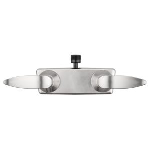 Dura Faucet Faucet, Used for Shower, 2 Valve, Single Piece Wall Mount, Washerless Cartridge Valve, 4 Inch Center Distance – DF-SA100LH-SN