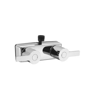 Dura Faucet Shower Control Valve, 2 Valves, Single Piece Wall Mount, 4 Inch Center Distance, Lever Handle, Chrome Plated – DF-SA100M-CP