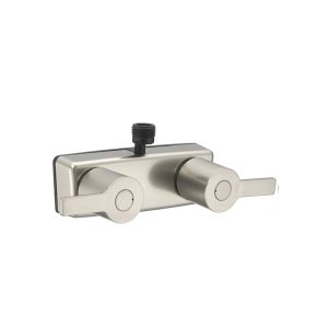 Dura Faucet Shower Control Valve, 2 Valves, Single Piece Wall Mount, 4 Inch Center Distance, Lever Handle, Satin Nickel – DF-SA100M-SN