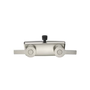 Dura Faucet Shower Control Valve, 2 Valves, Single Piece Wall Mount, 4 Inch Center Distance, Lever Handle, Satin Nickel – DF-SA100M-SN