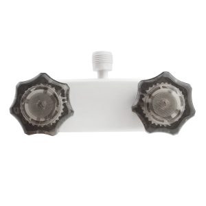Dura Faucet Shower Control Valve, 2 Valve, Single Piece Wall Mount, 1/4 Turn Washerless Valve, 4 Inch Center Distance – DF-SA100S-WT
