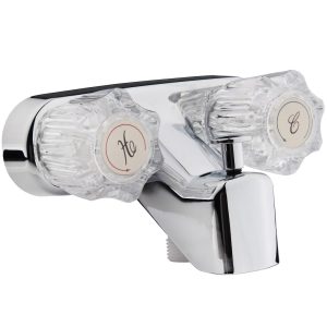 Dura Faucet Faucet, Used for Bathtub, Single Piece 4 Inch Wall Mount with Pull-Up Tub/ Shower Diverter – DF-SA110A-CP