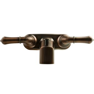 Dura Faucet Faucet, Classical Series, Used for Bathtub, Single Piece 4 Inch Wall Mount with Pull-Up Tub/ Shower Diverter – DF-SA110C-ORB