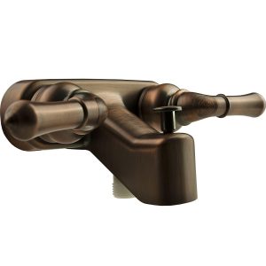 Dura Faucet Faucet, Classical Series, Used for Bathtub, Single Piece 4 Inch Wall Mount with Pull-Up Tub/ Shower Diverter – DF-SA110C-ORB