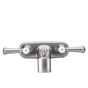 Dura Faucet Faucet, Designer Series, Used for Bathtub, Single Piece 4 Inch Wall Mount with Pull-Up Tub/ Shower Diverter – DF-SA110L-SN
