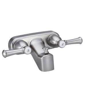 Dura Faucet Faucet, Designer Series, Used for Bathtub, Single Piece 4 Inch Wall Mount with Pull-Up Tub/ Shower Diverter – DF-SA110L-SN