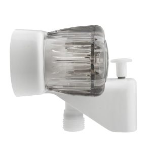 Dura Faucet Faucet, Used for Bathtub, Single Piece 4 Inch Wall Mount with Pull-Up Tub/ Shower Diverter, 2 Smoked Acrylic Knob Handle – DF-SA110S-WT
