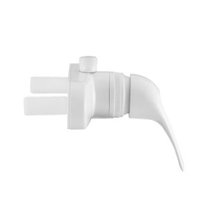 Dura Faucet Shower Control Valve, 1 Valve, Single Piece Wall Mount, Ball Valve, 4 Inch Center Distance, 2 Hole Application – DF-SA150-WT