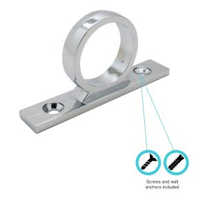 Dura Faucet Shower Hose Guide Ring, Polished Chrome Plated, With Mounting Screws and Wall Anchors – DF-SA155-CP