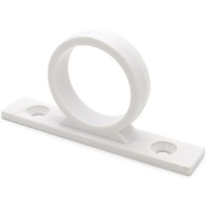 Dura Faucet Shower Hose Guide Ring, White, With Mounting Screws and Wall Anchors – DF-SA155-WT