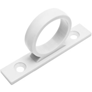 Dura Faucet Shower Hose Guide Ring, White, With Mounting Screws and Wall Anchors – DF-SA155-WT
